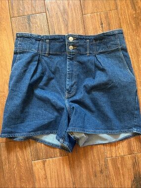 Express Women's High-Rise Denim Shorts - Blue